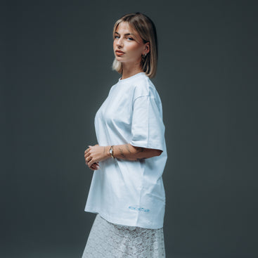 Awakenings White Oversized T-shirt image